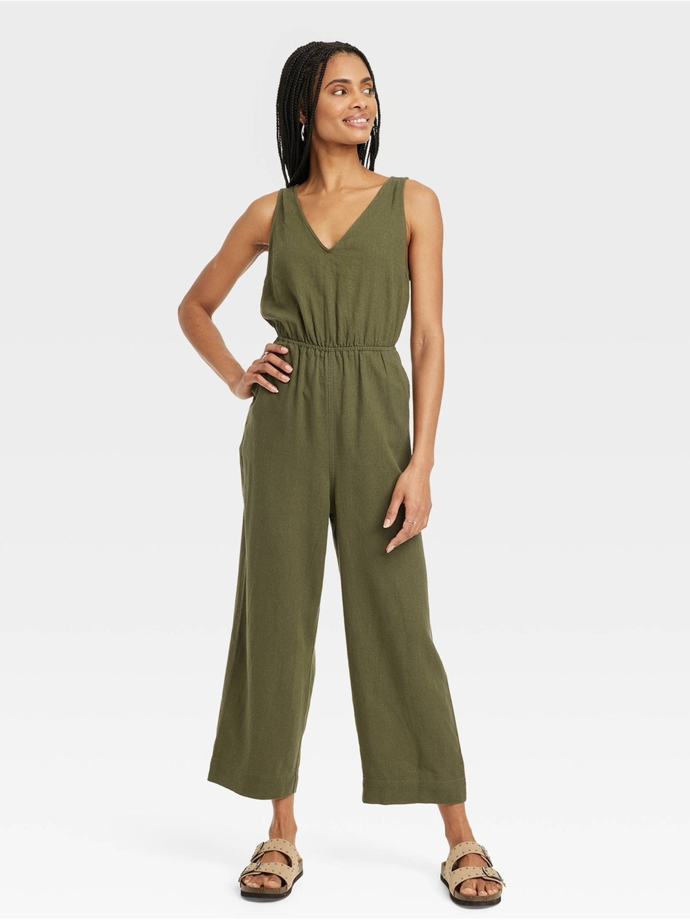 Women’s Sleeveless Jumpsuit Universal Thread green